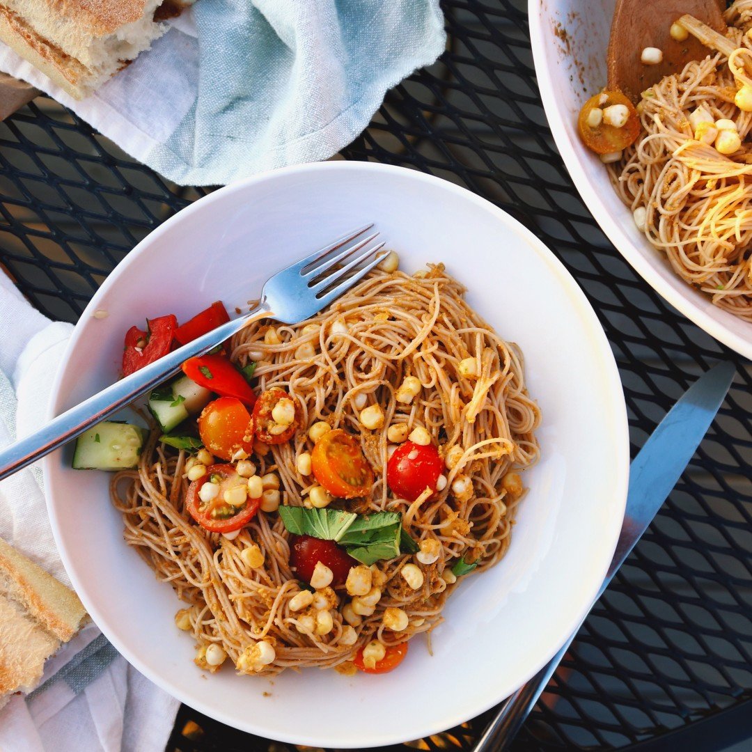 Angel Hair with Tomato Pesto