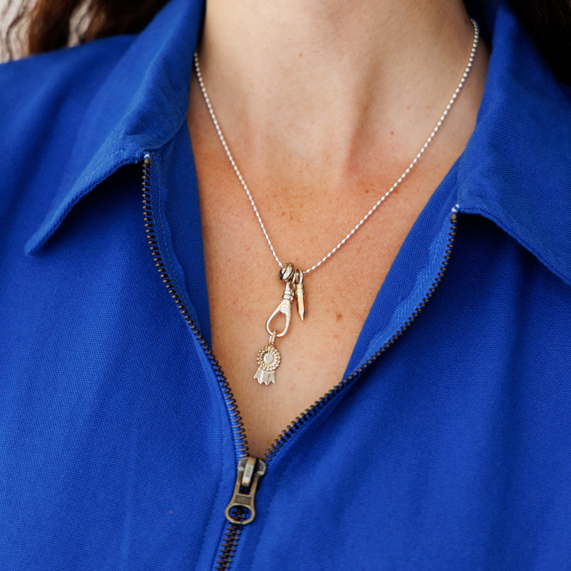 Sterling Silver Swivel Push Clip