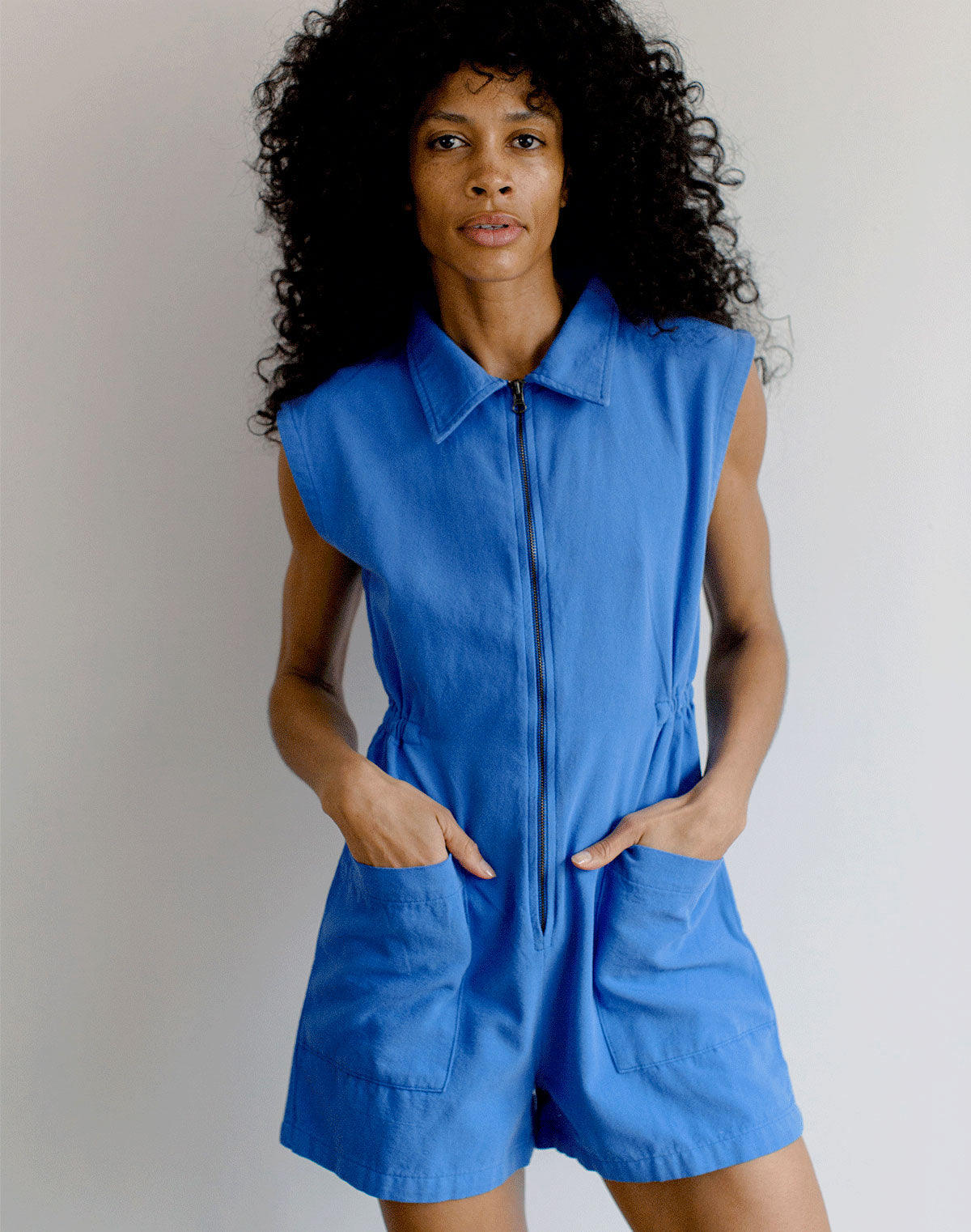 Noble Adult Organic Tank Suit in French Blue