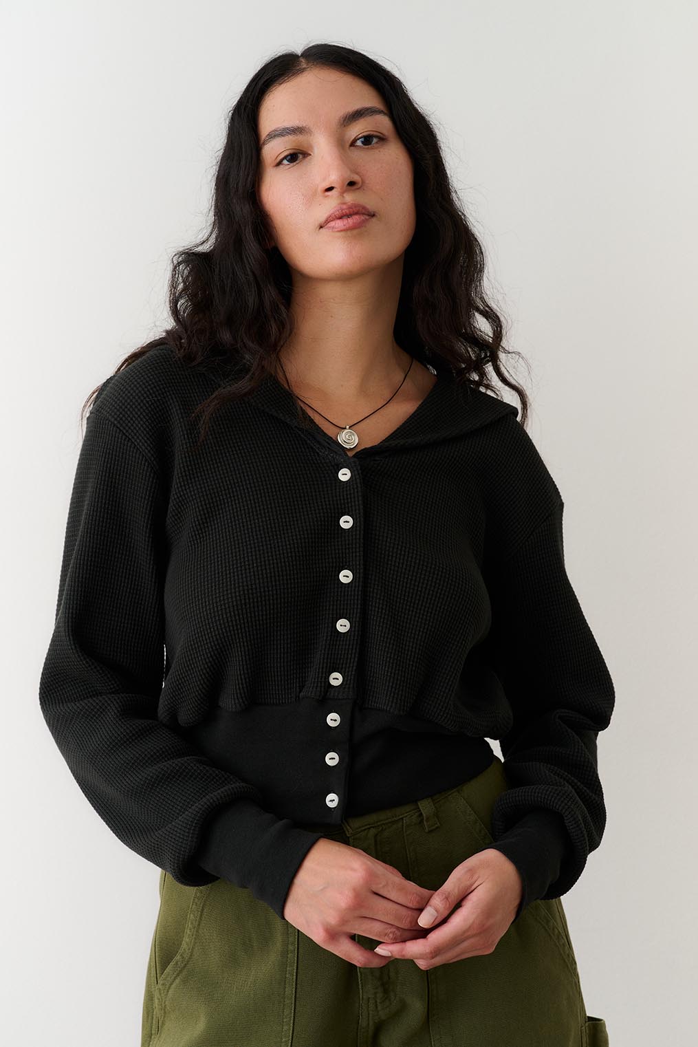 Waffle Sailor Cardigan