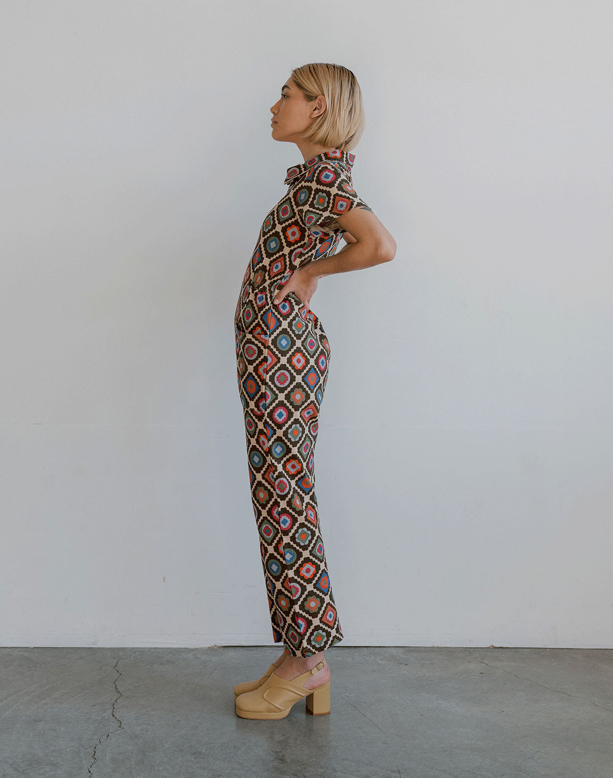Noble Adult Utility Suit in Granny Print