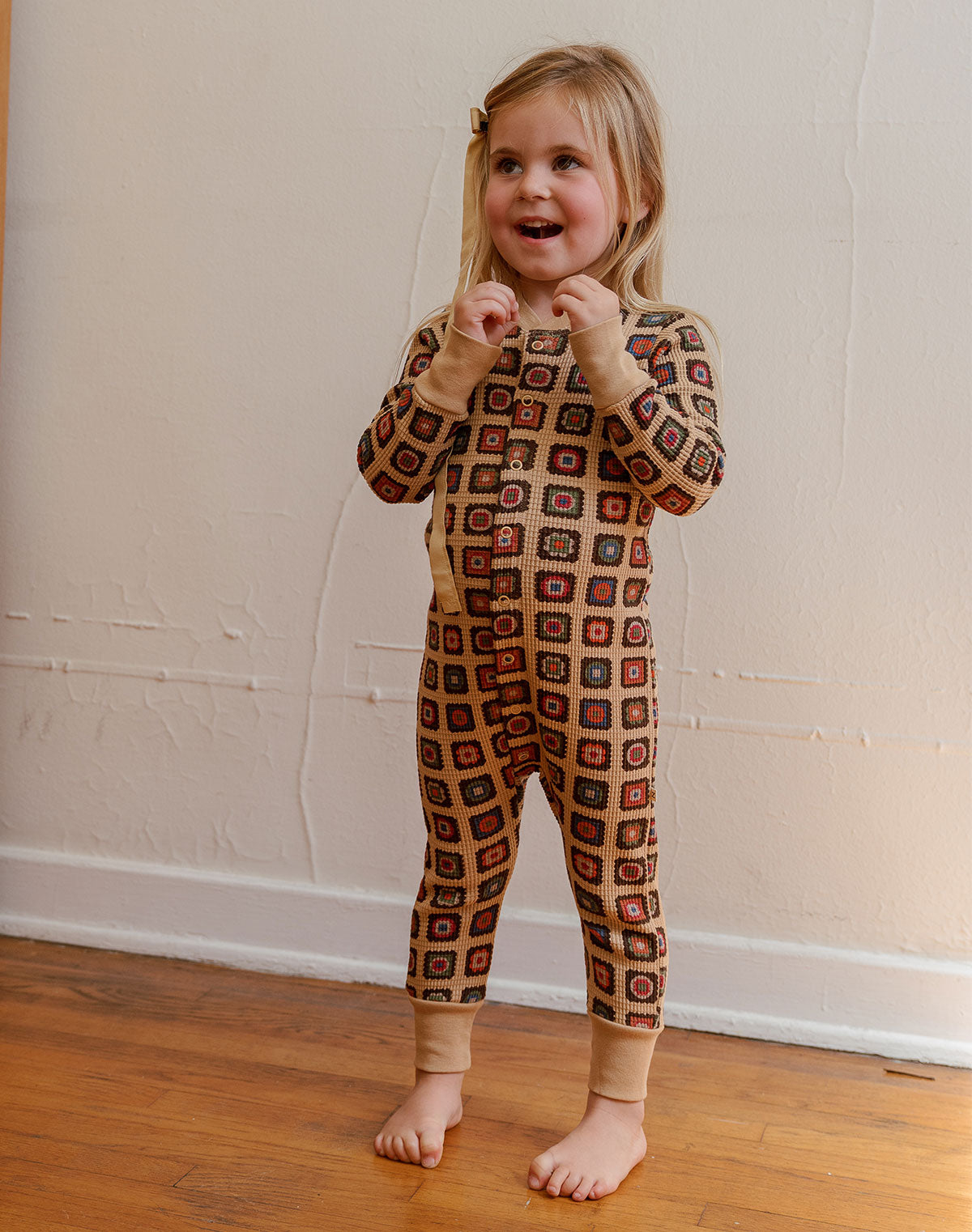 Kids Waffle One-Piece Sleeper