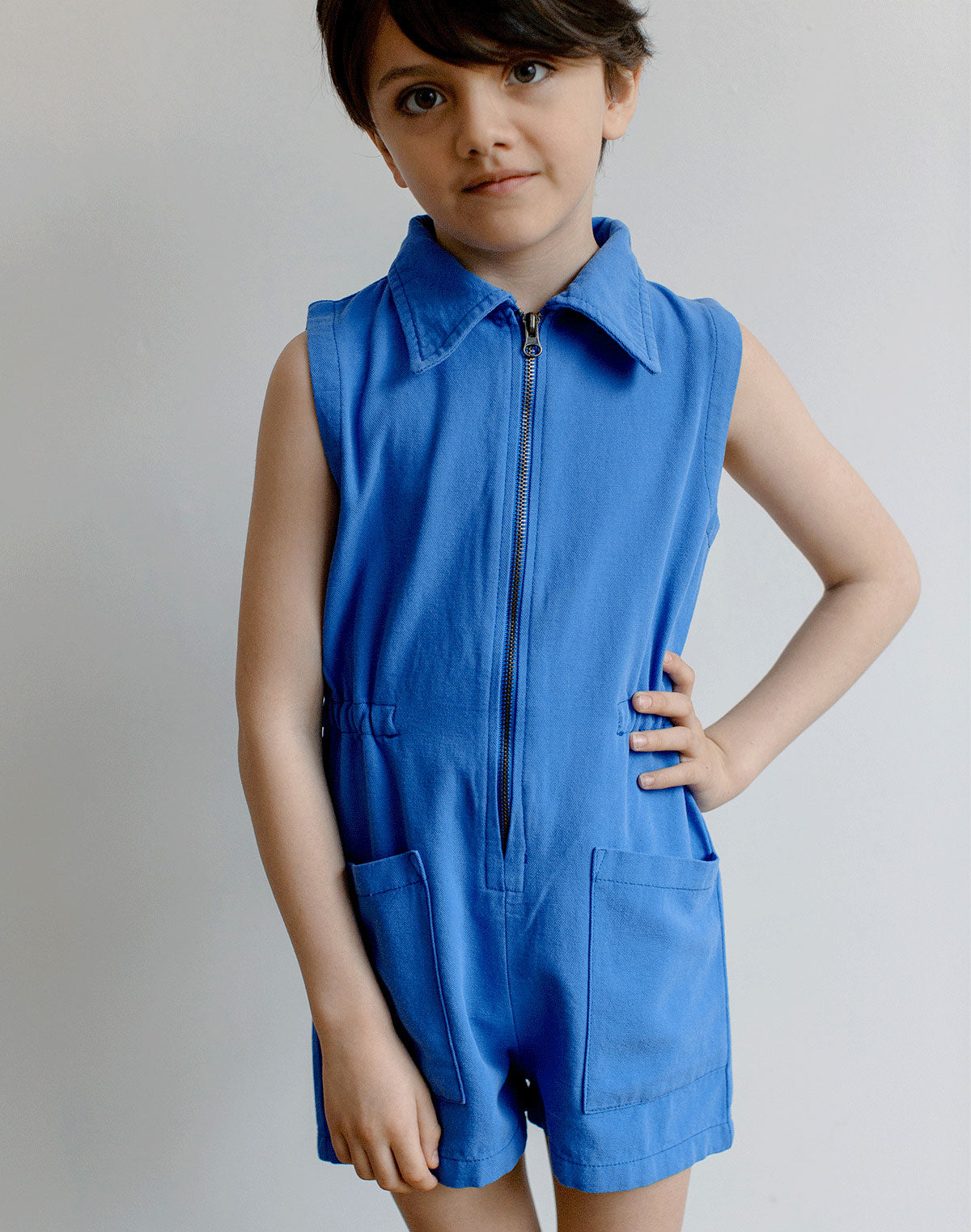 Noble Organic Tank Suit in French Blue