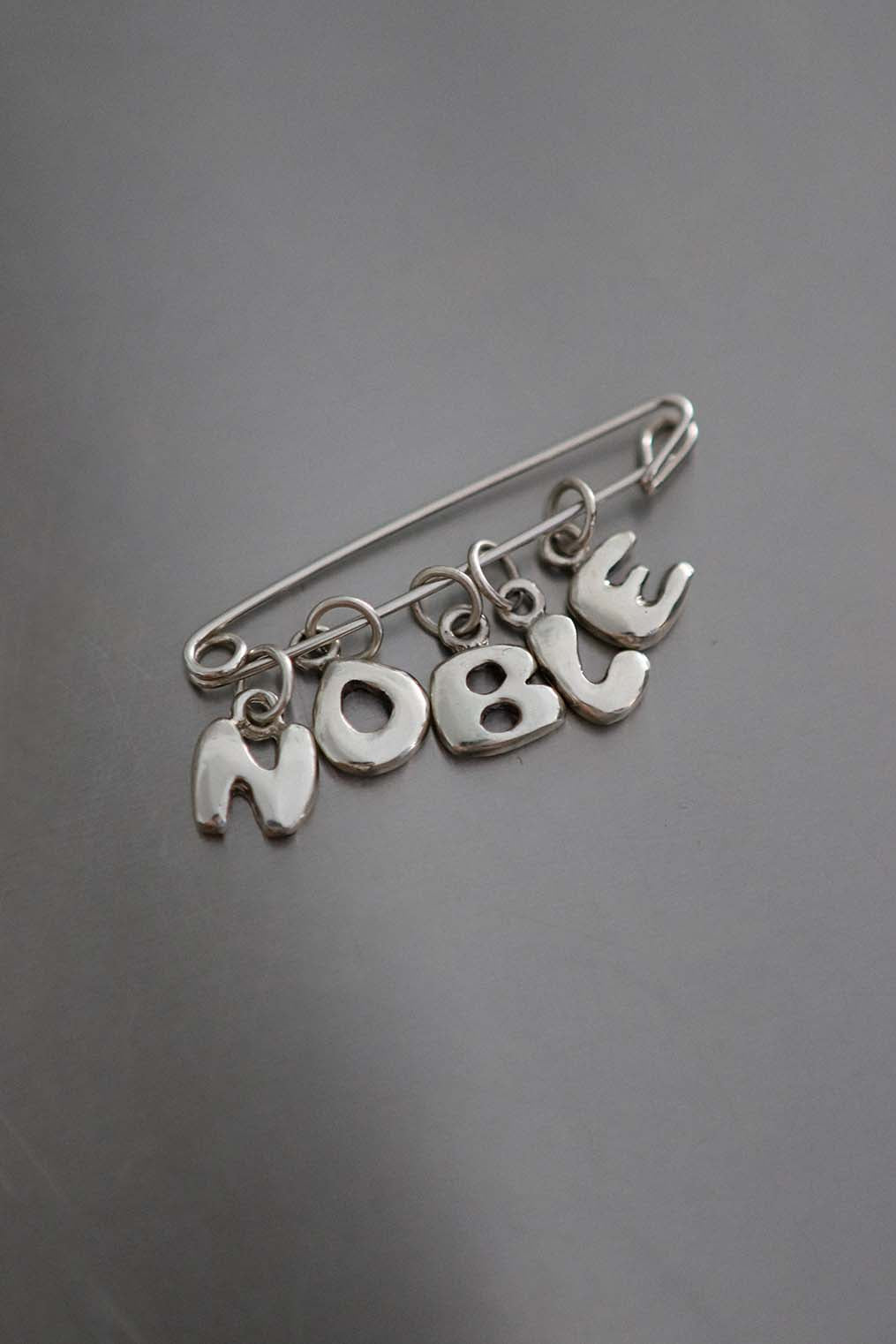 Solid Sterling Silver Bubble Letter Charm