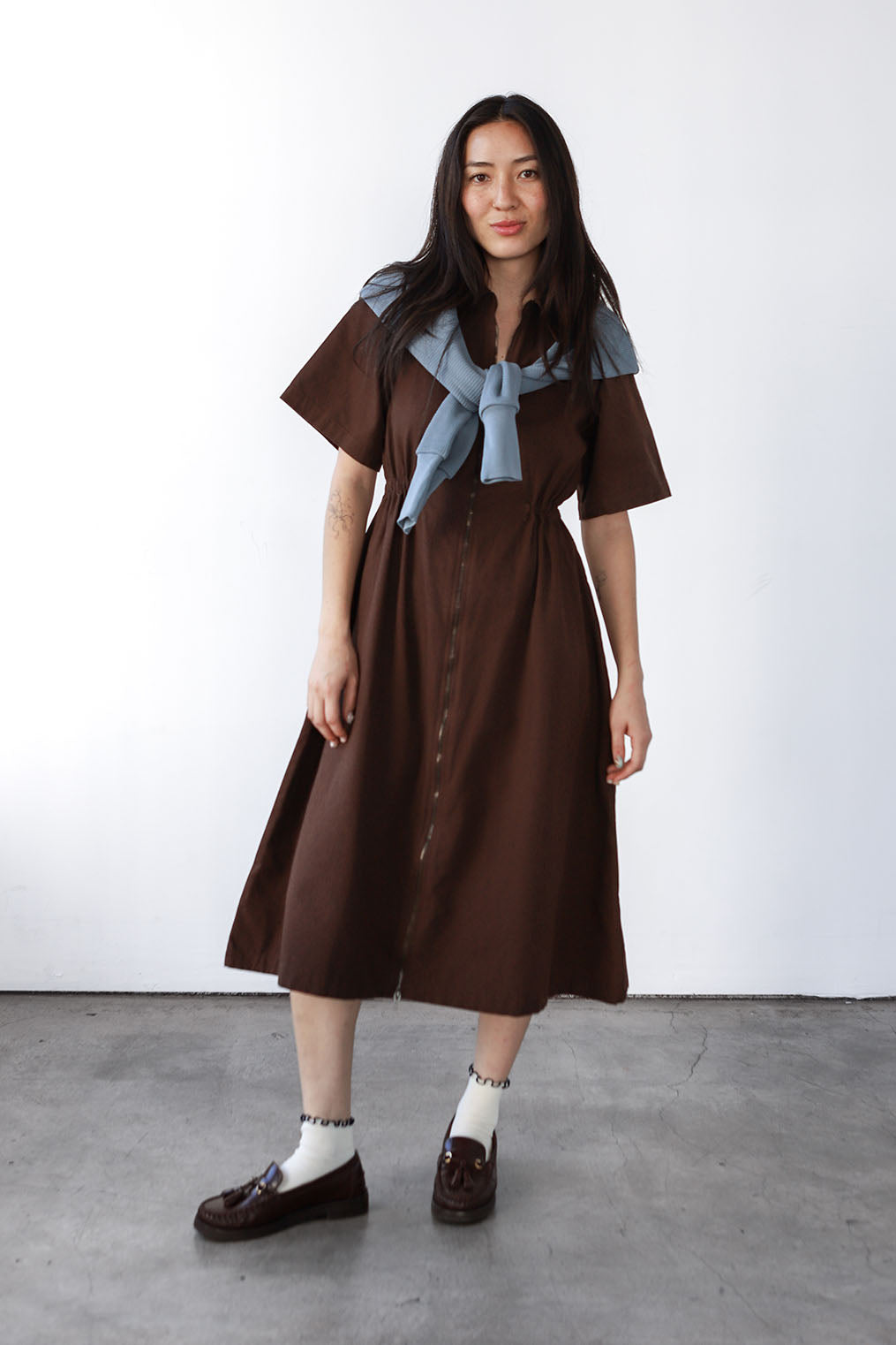 chocolate brown dress for women Lilly Sweetheart Satin Maxi Dress / Dark Chocolate | MESHKI main image 0