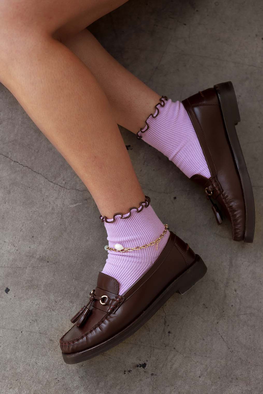 Petite Ruffle Modal Sock