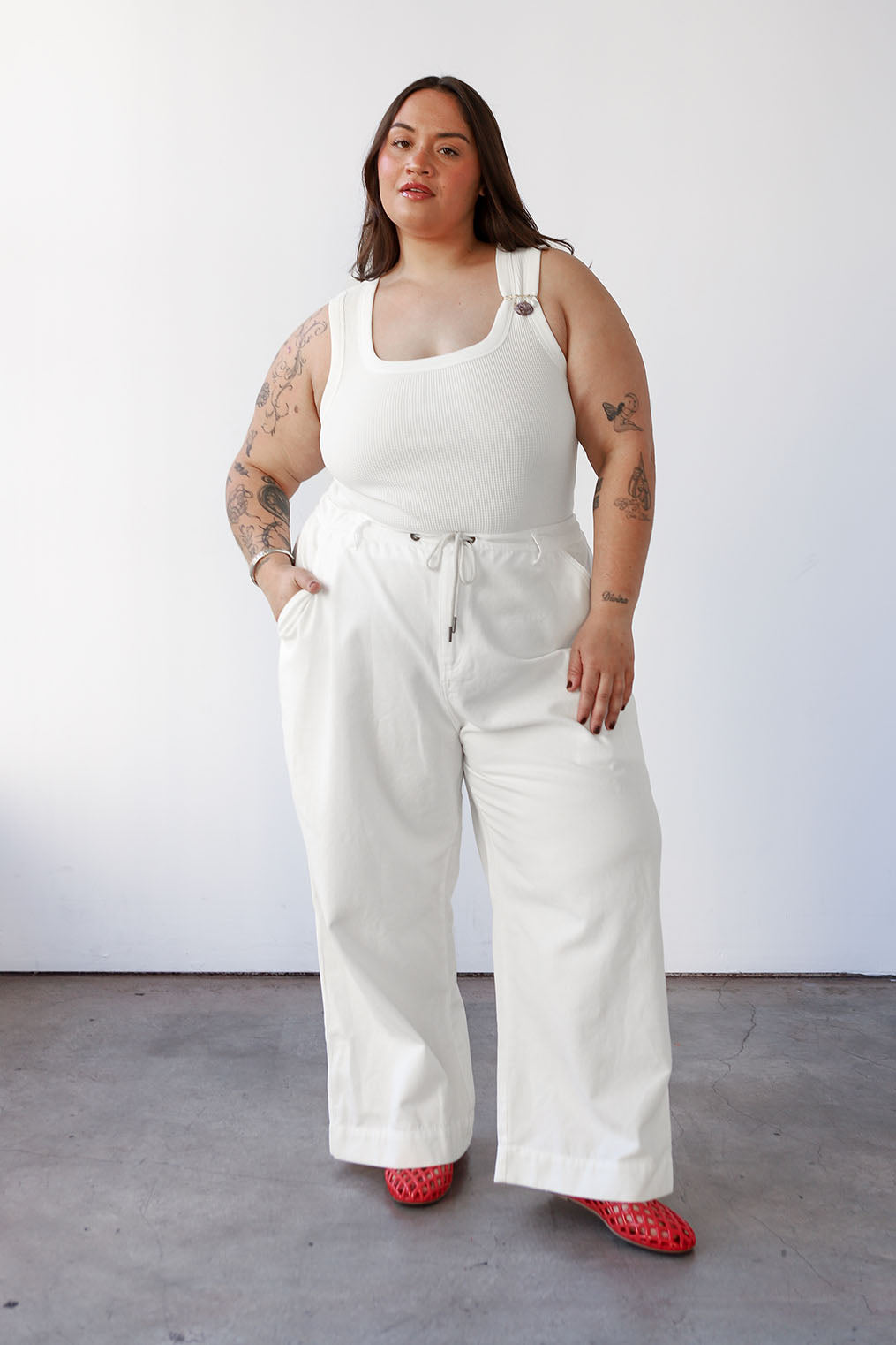 Waffle Square Crop Tank