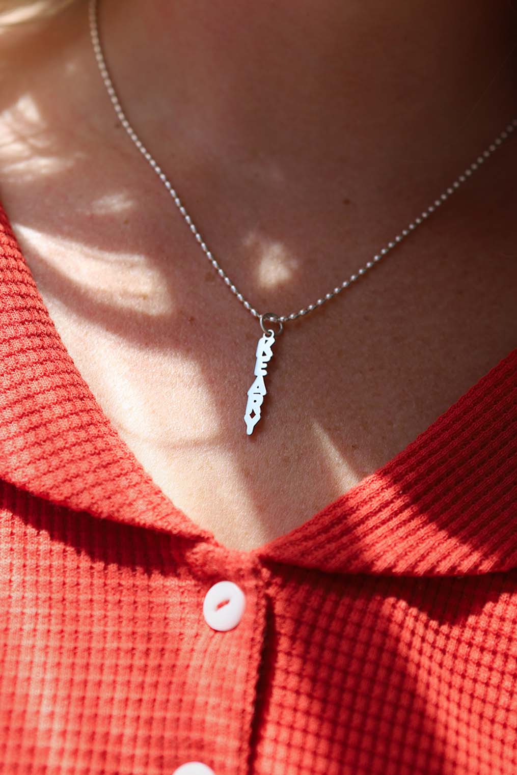 Custom Vertical Bubble Letter Name Charm