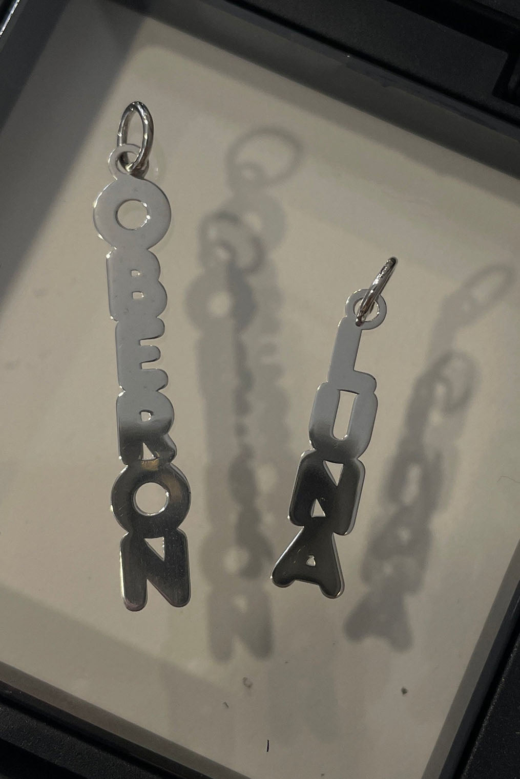 Custom Vertical Bubble Letter Name Charm