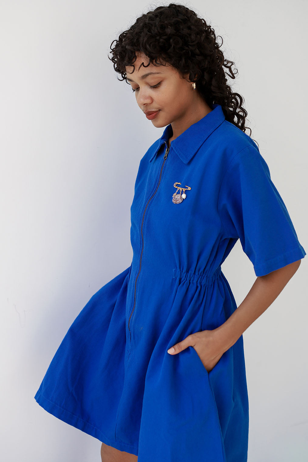 Noble Utility Dress in French Blue