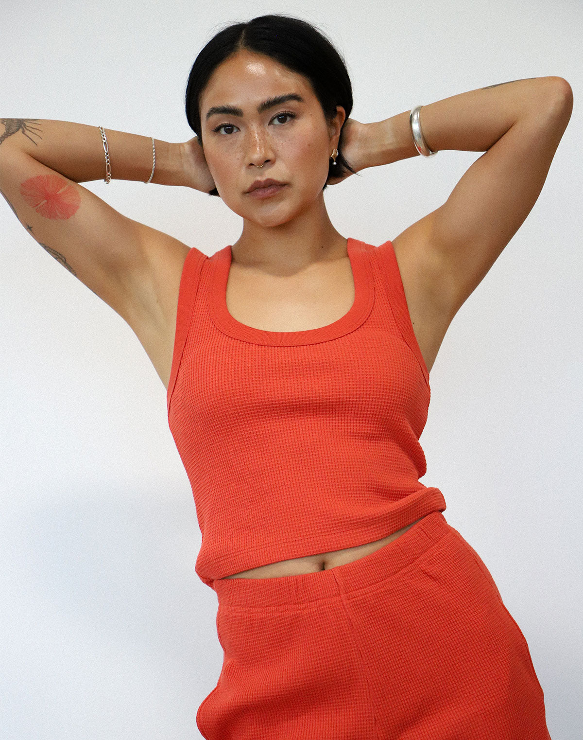 Waffle Square Crop Tank