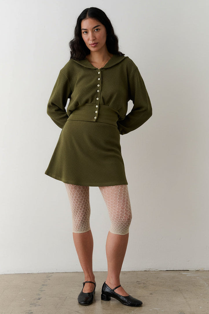 Waffle Sailor Cardigan