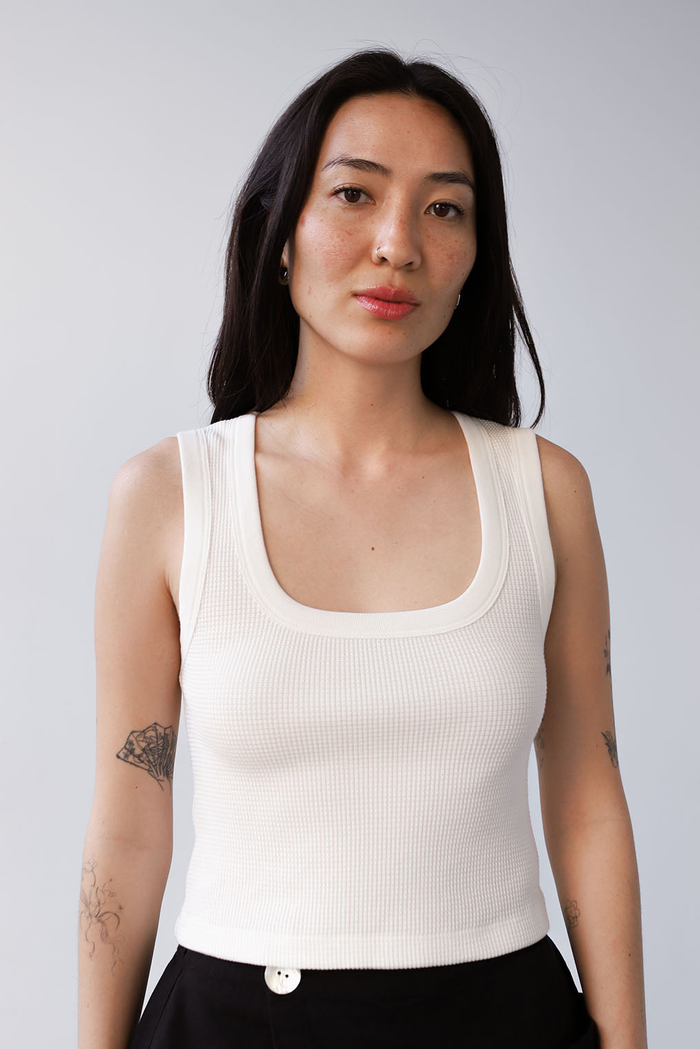 Waffle Square Crop Tank