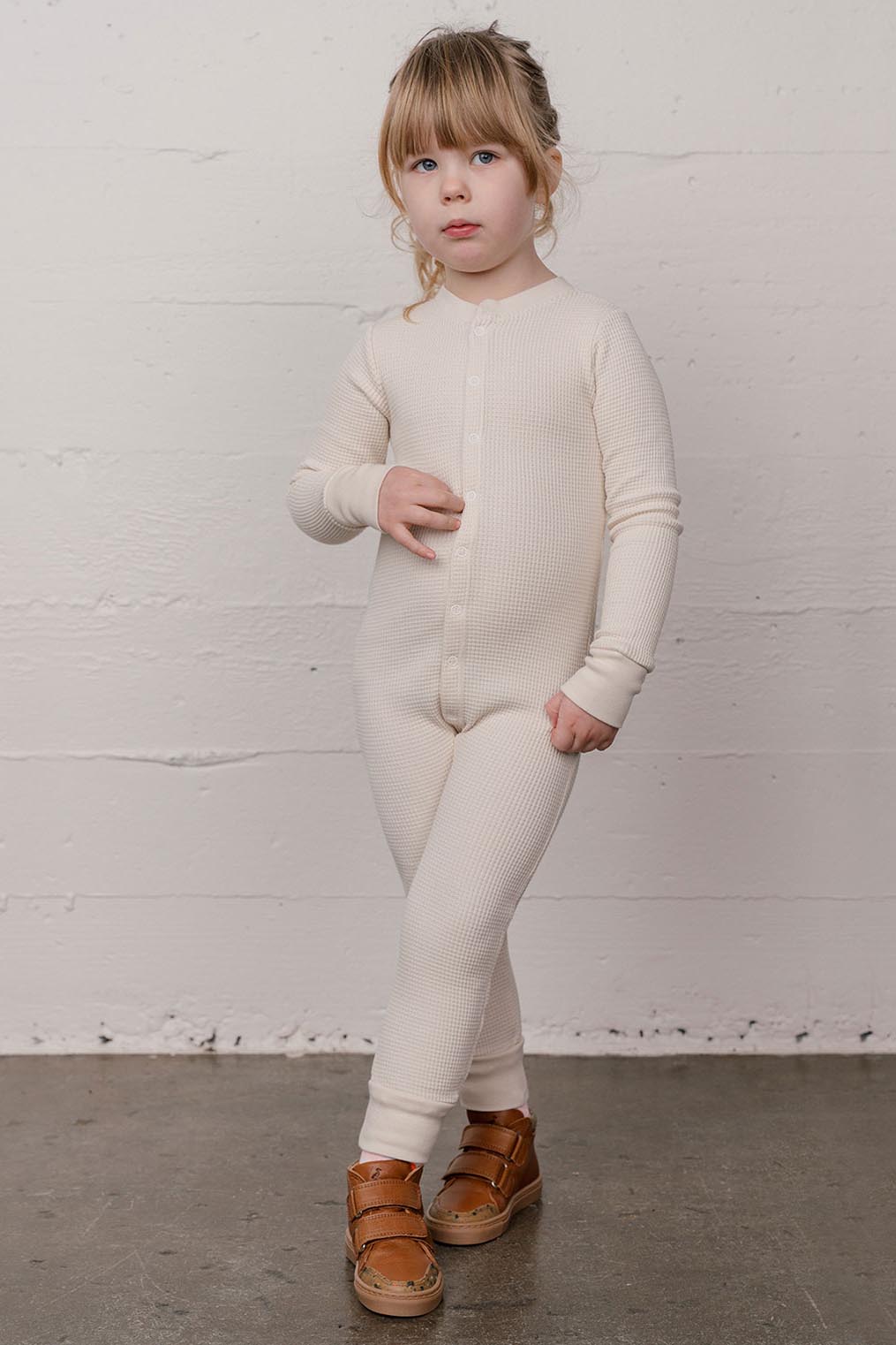 Kids Waffle One-Piece Sleeper