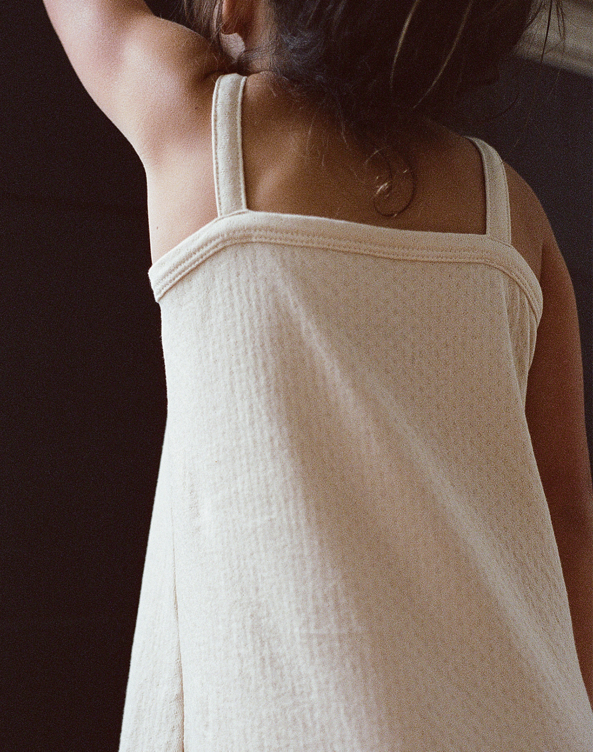 Noble Organic Pointelle Sleep Dress in Oat Milk