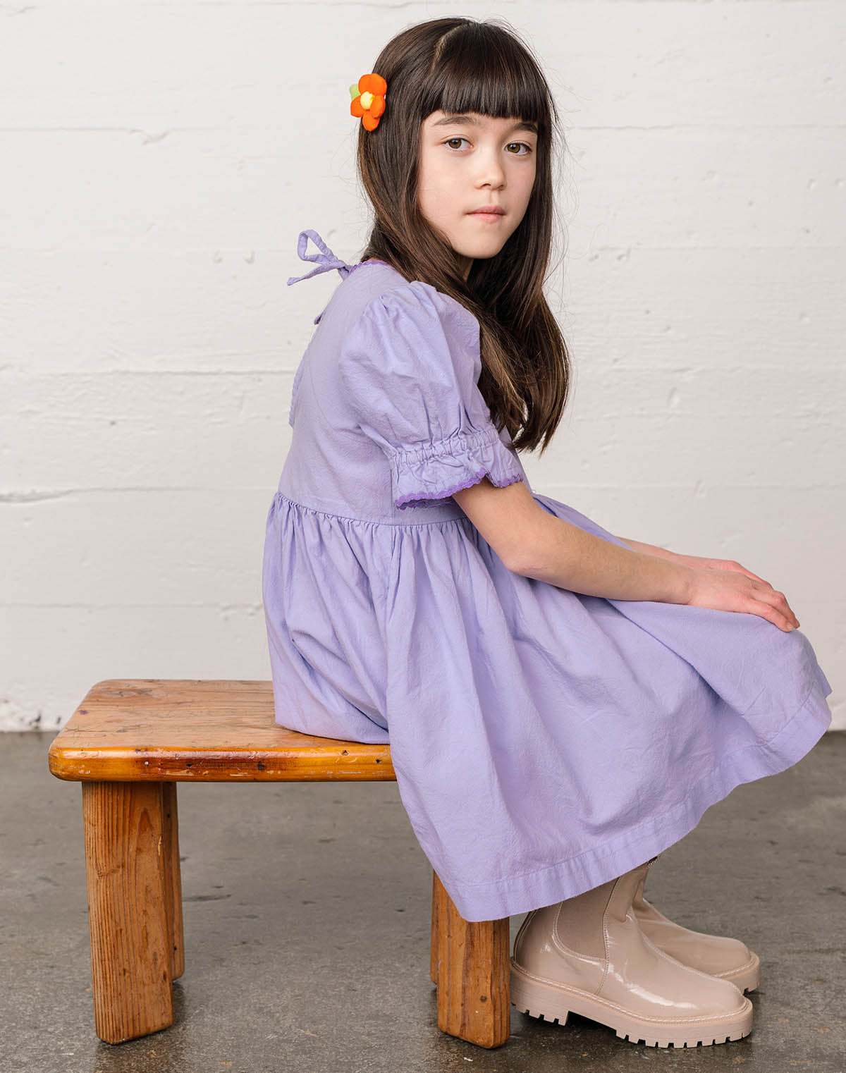 Noble Organic Franny Dress in Lavender