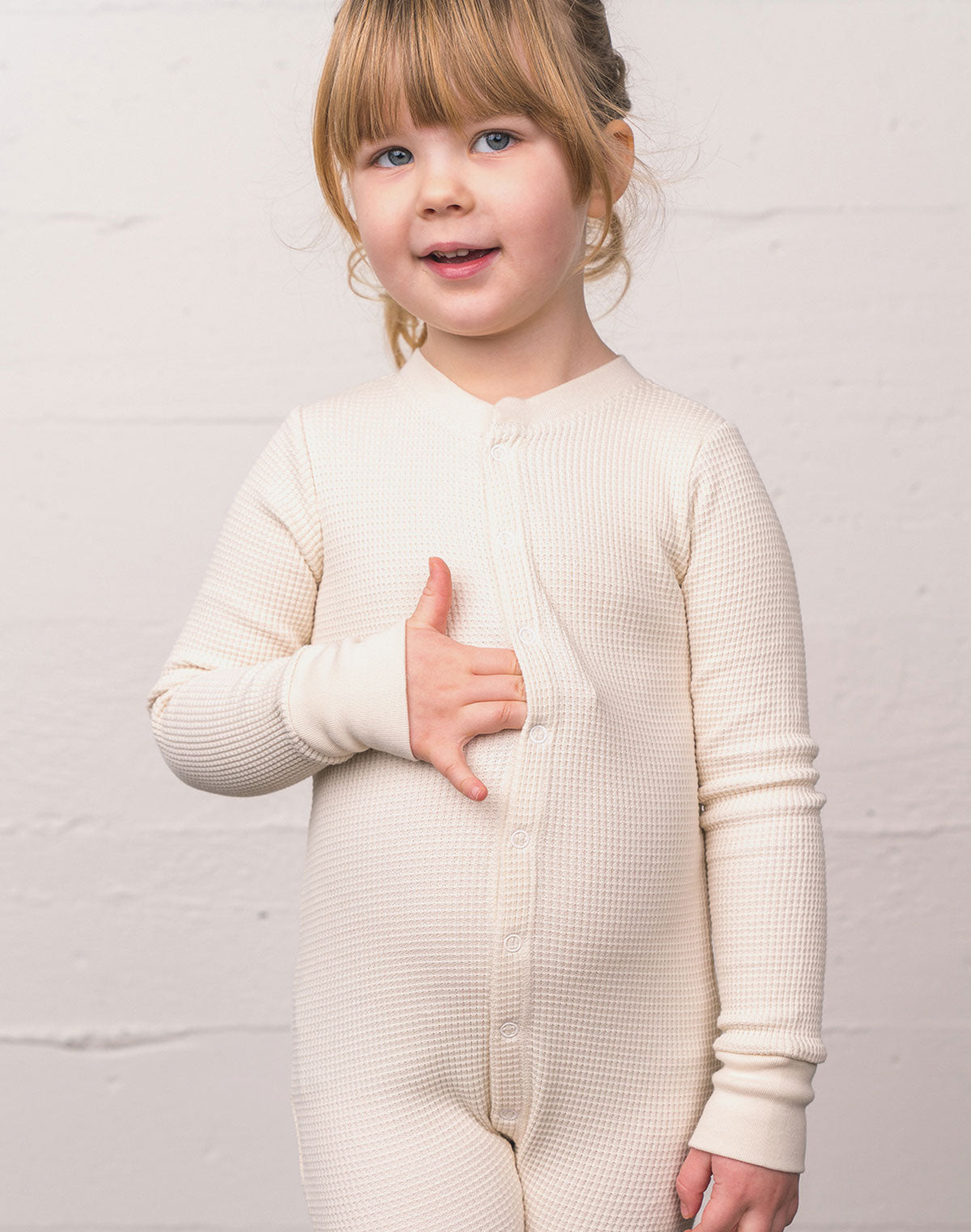 Kids Waffle One-Piece Sleeper
