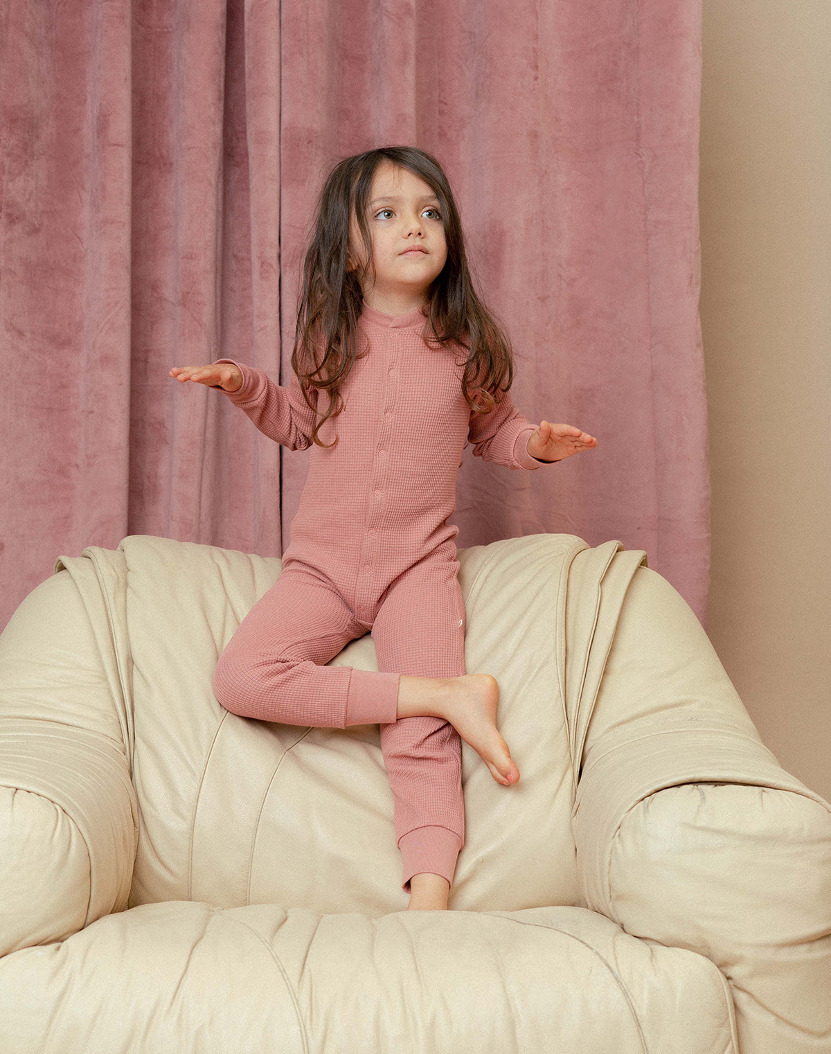 Noble Kids Waffle One-Piece Sleeper