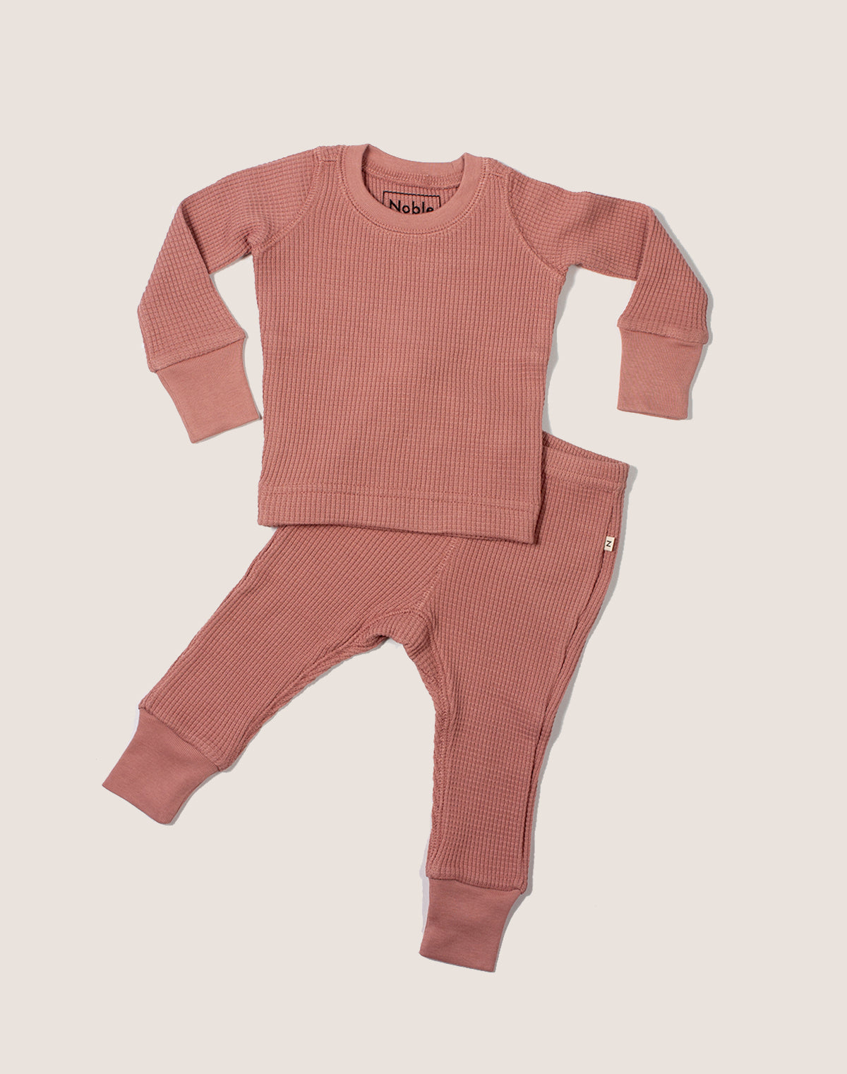 Noble Organic Waffle Set in Dusty Rose