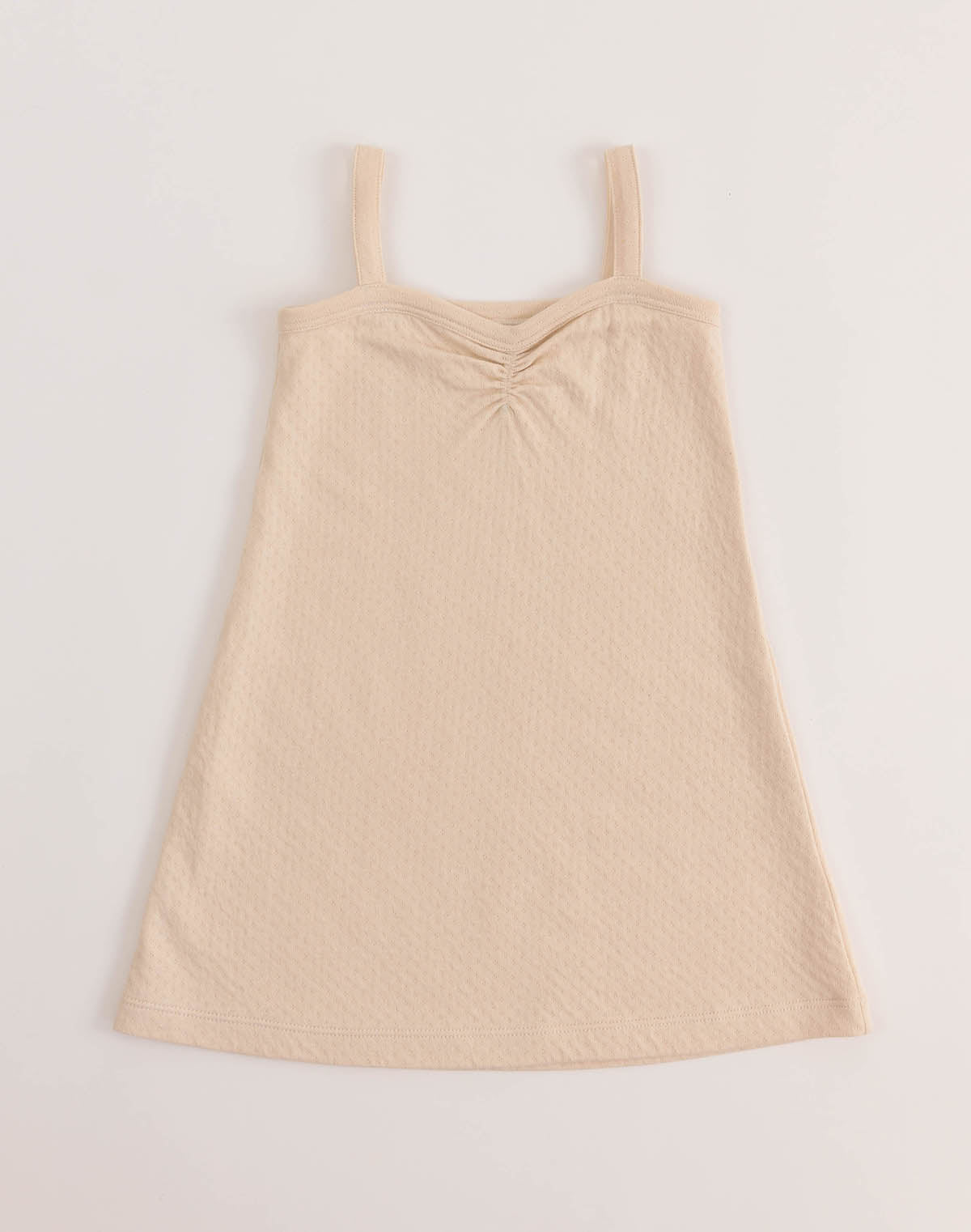 Noble Organic Pointelle Sleep Dress in Oat Milk