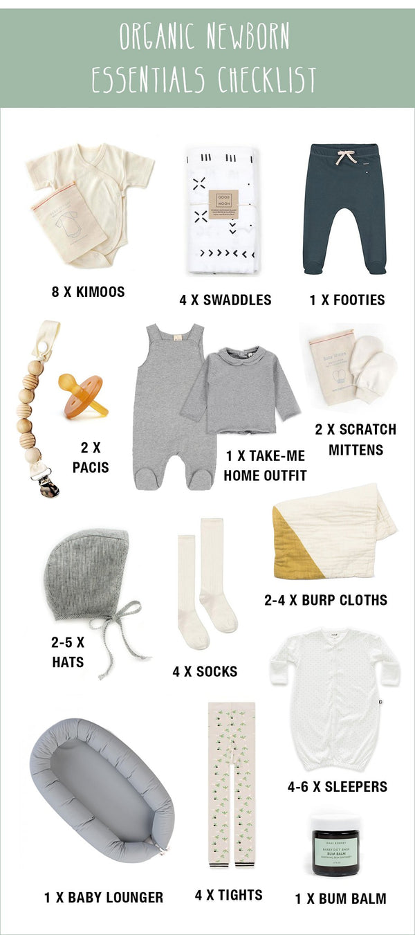 Organic Newborn Essentials Checklist