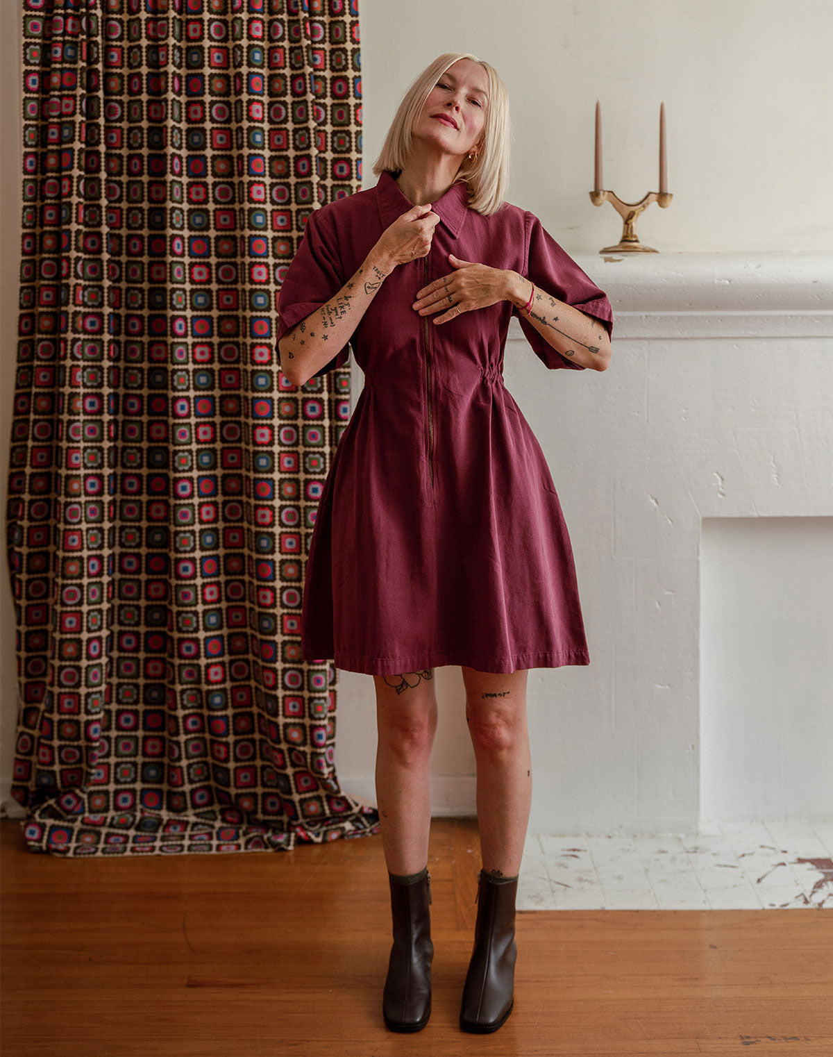 Noble Adult Utility Dress in Bordeaux