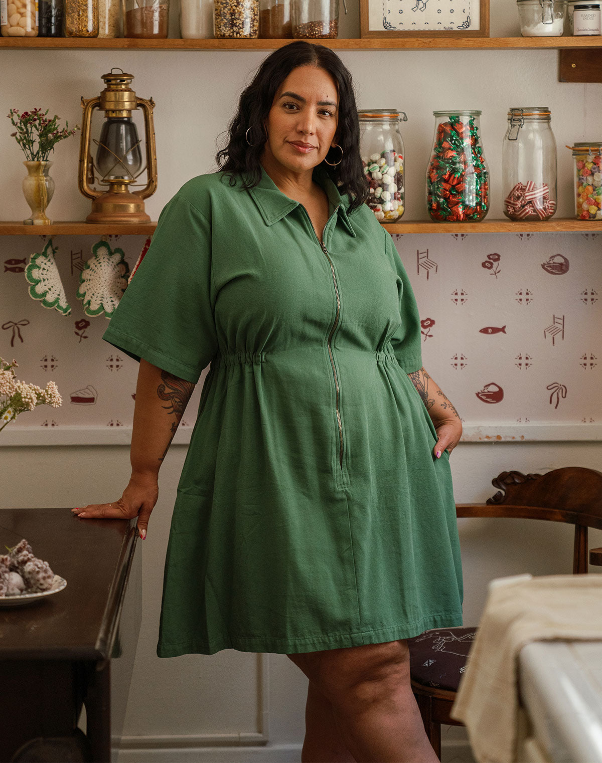 Noble Adult Utility Dress in Juniper