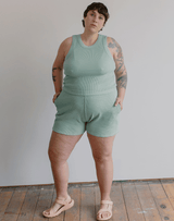 Noble Adult Organic Waffle Short in Sage