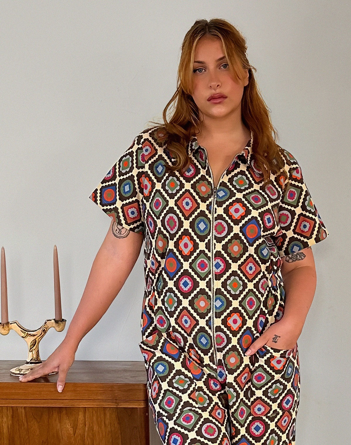 Noble Adult Utility Suit in Granny Print