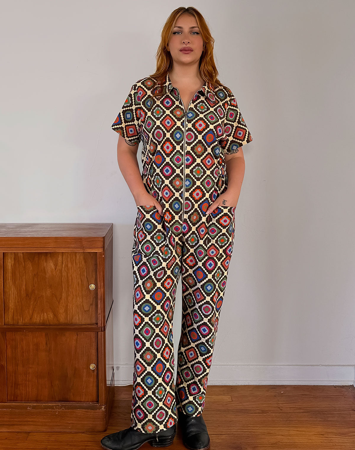 Noble Adult Utility Suit in Granny Print