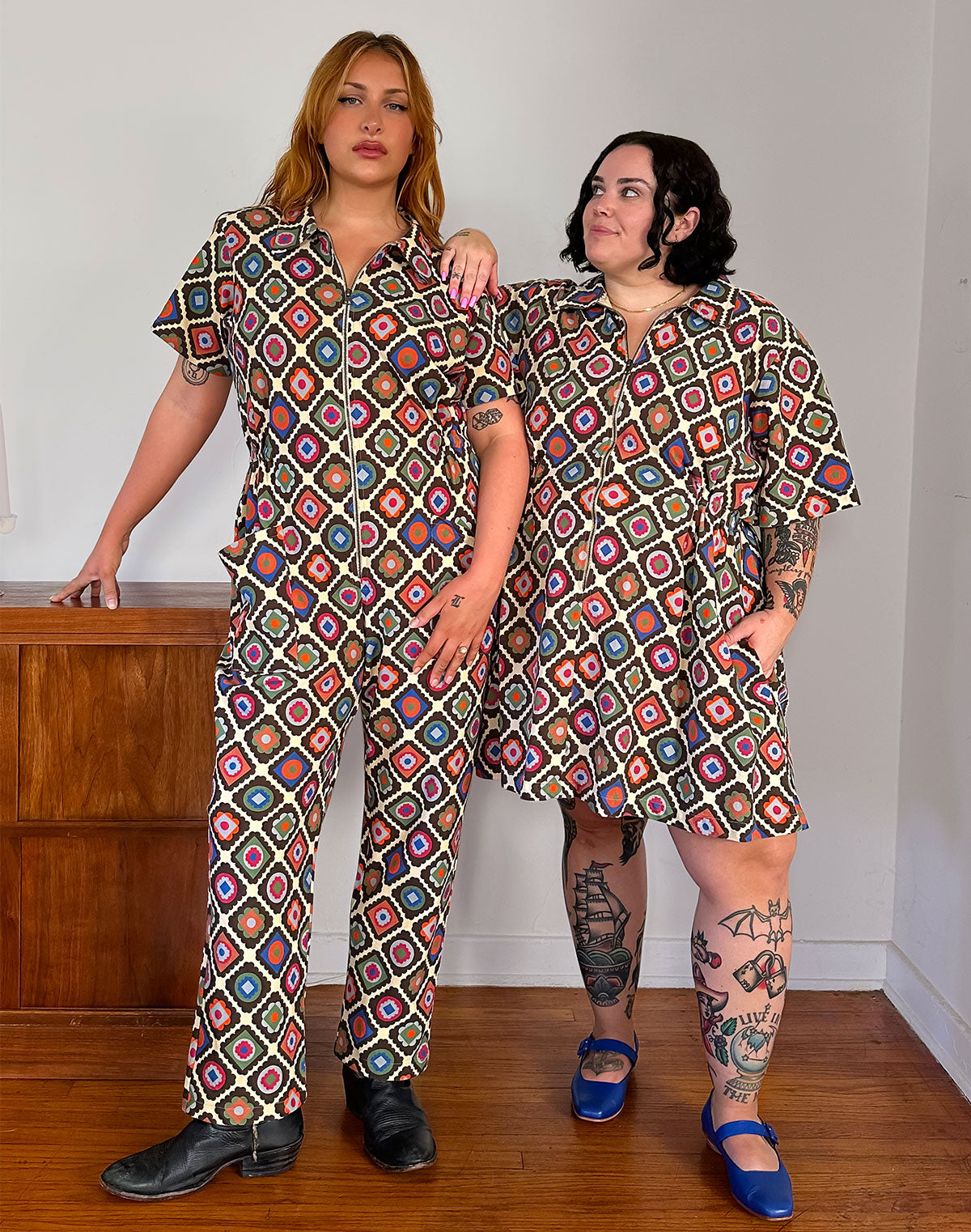 Noble Adult Utility Suit in Granny Print