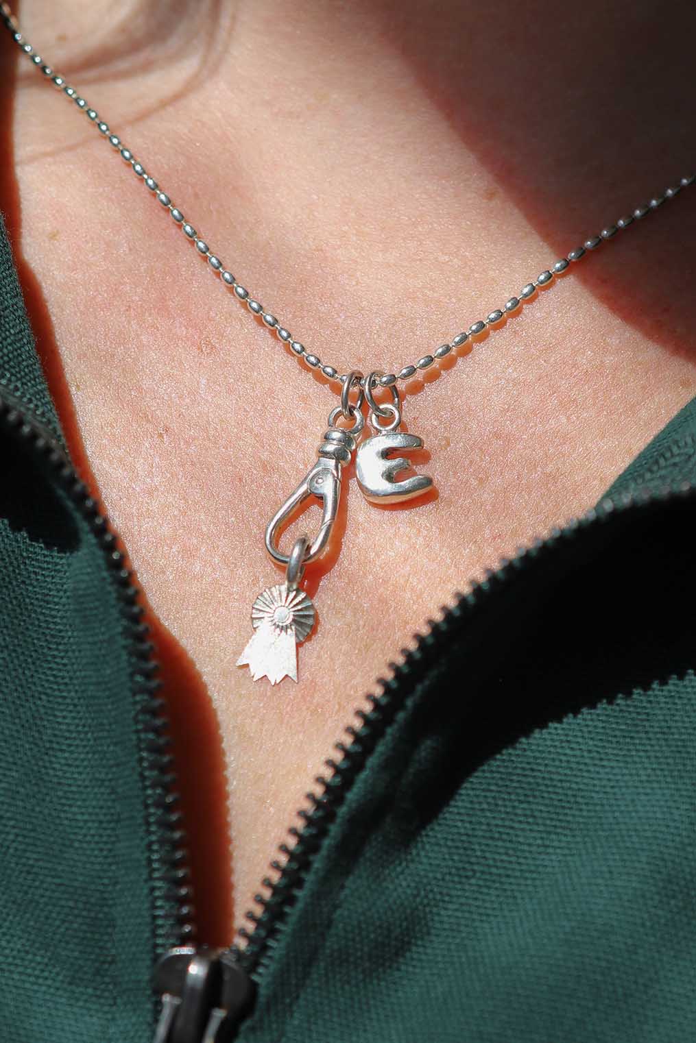 Sterling Silver Swivel Push Clip