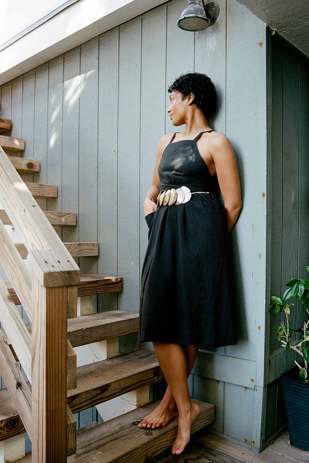 Noble Apron Dress in Ash