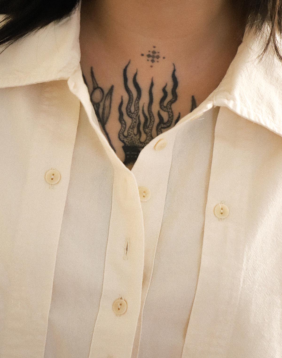 Noble Adult Collared Shirt in Oat Milk