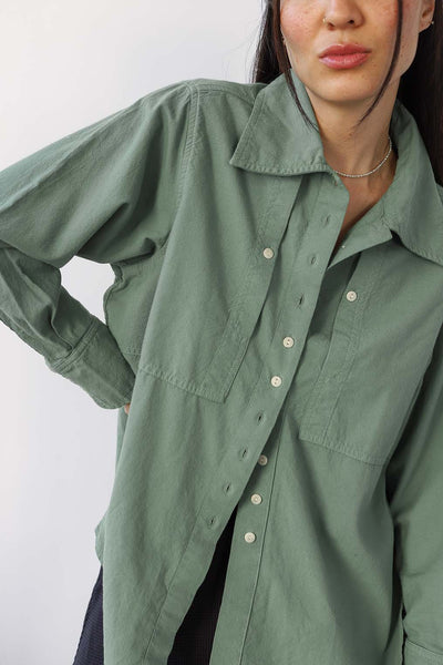 Noble Collared Shirt in Sea Glass