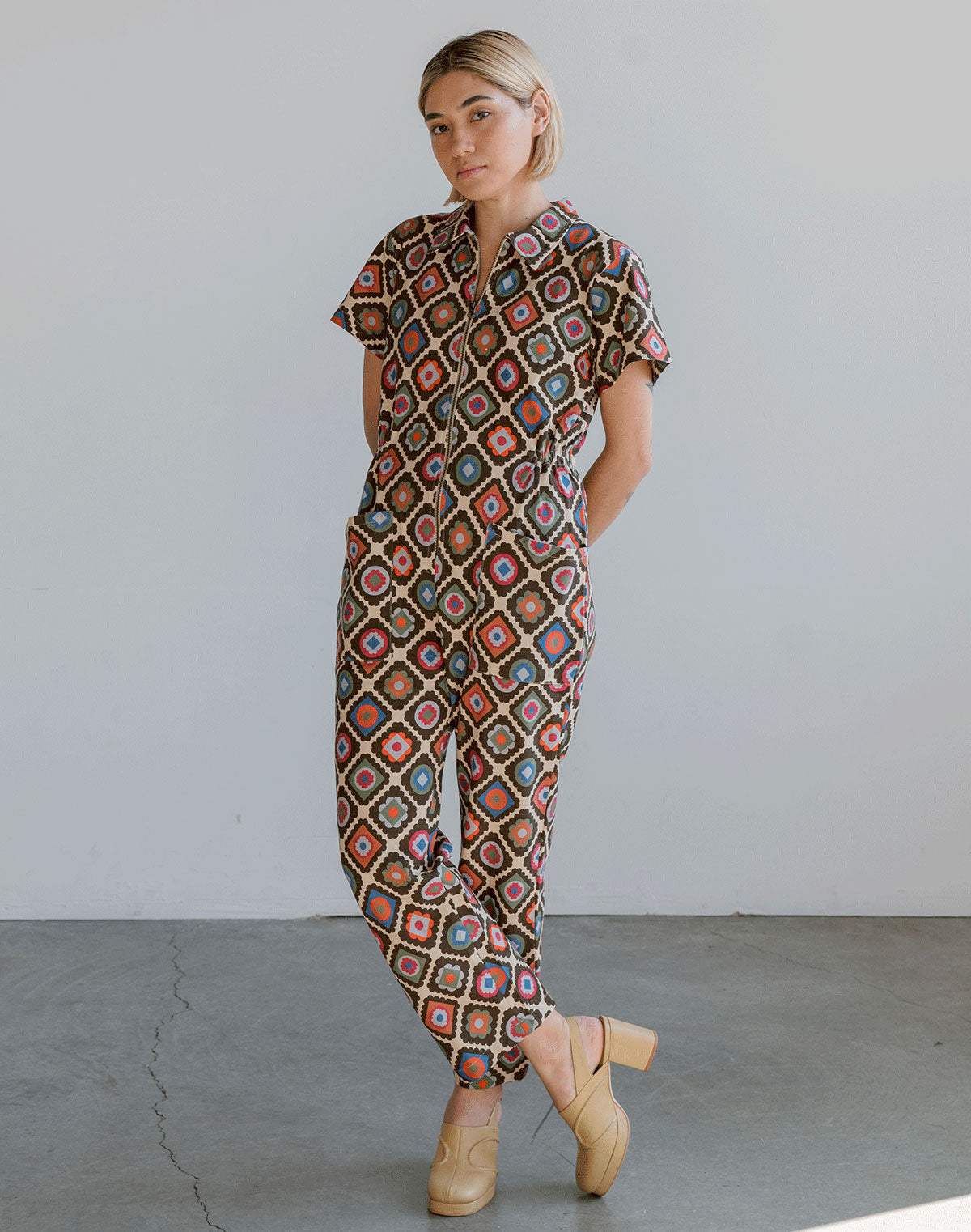 Noble Adult Utility Suit in Granny Print