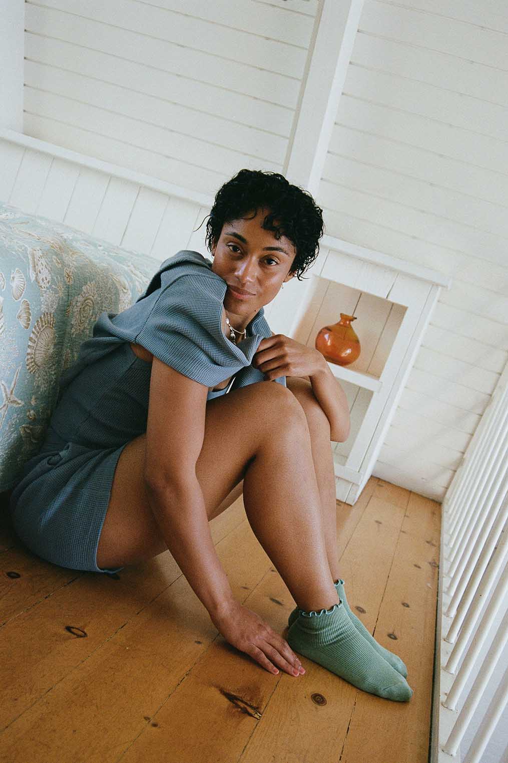 Petite Ruffle Modal Sock