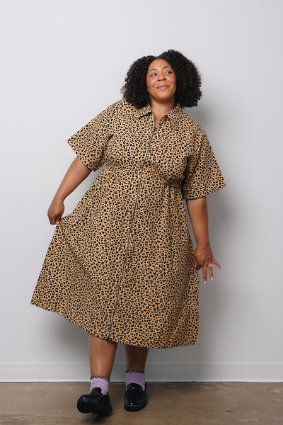 Noble Long Utility Dress in Leopard