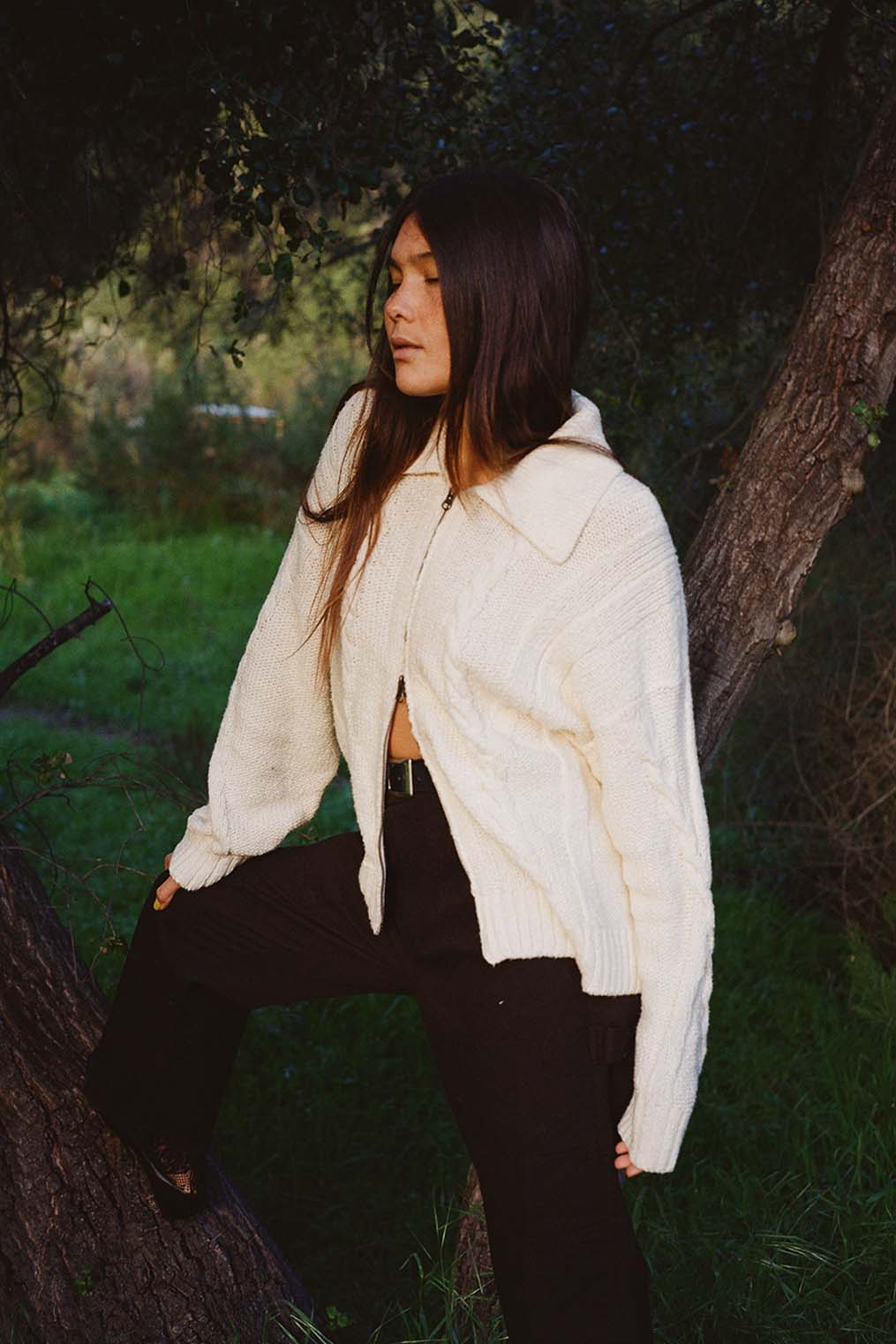 Braided Knit Cardigan