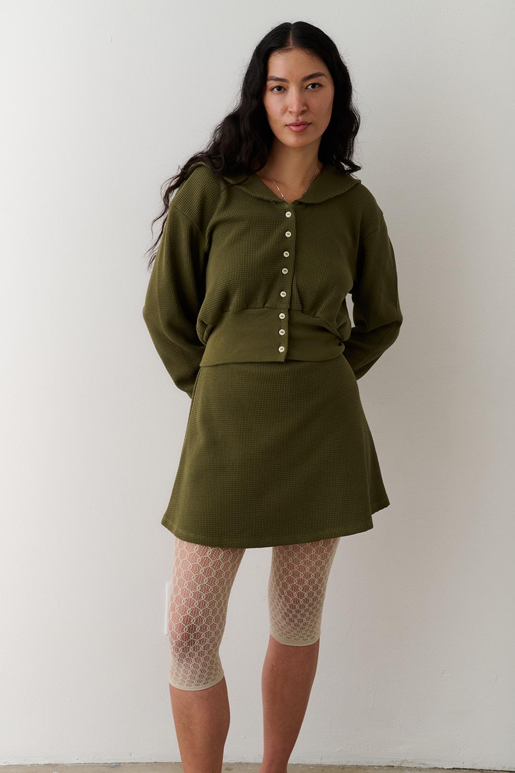 Waffle Sailor Cardigan