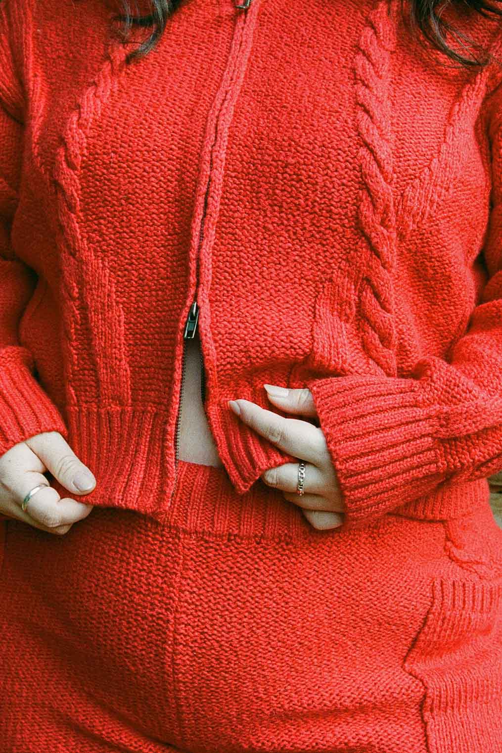 Braided Knit Cardigan