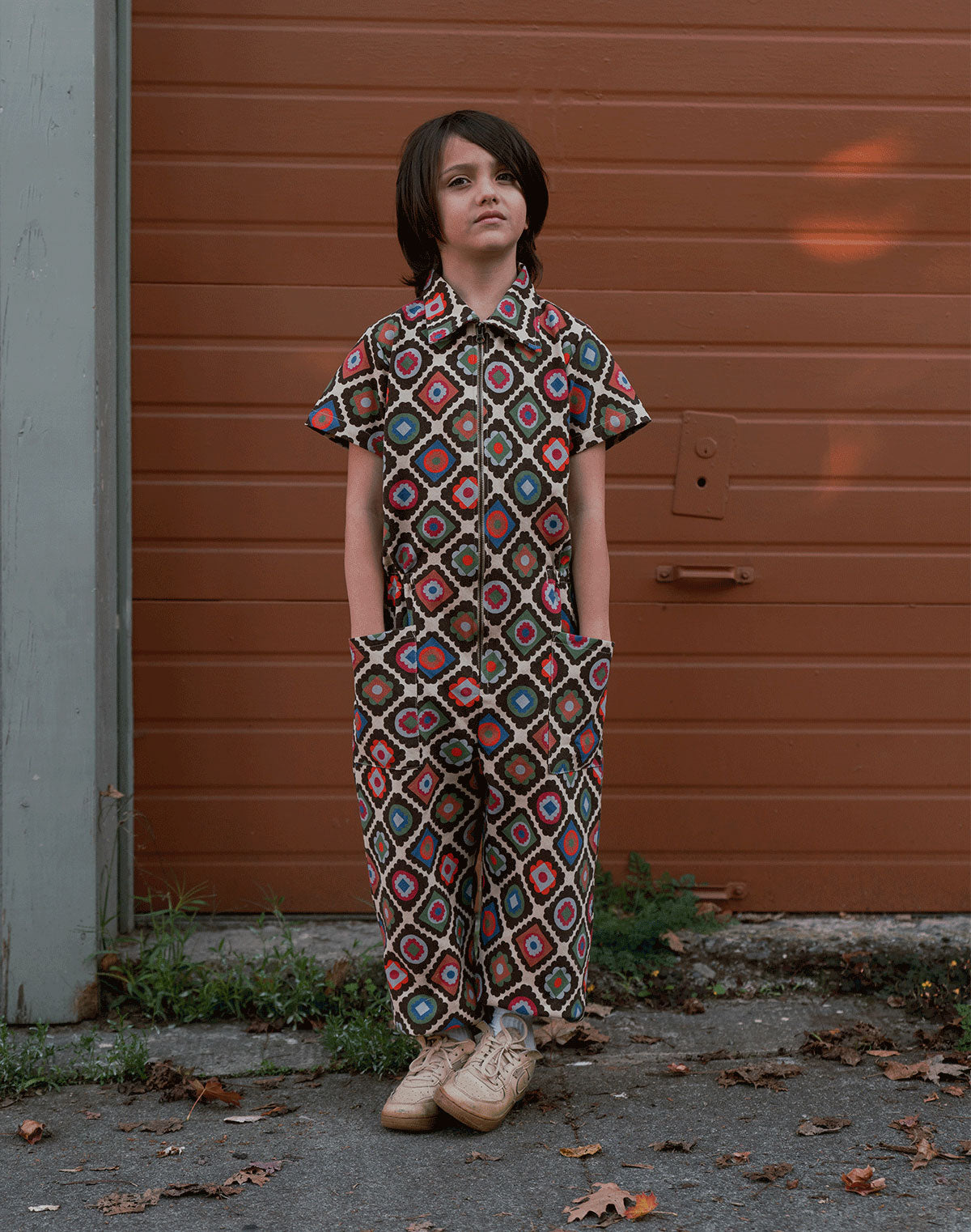 Noble Organic Utility Suit in Granny Print