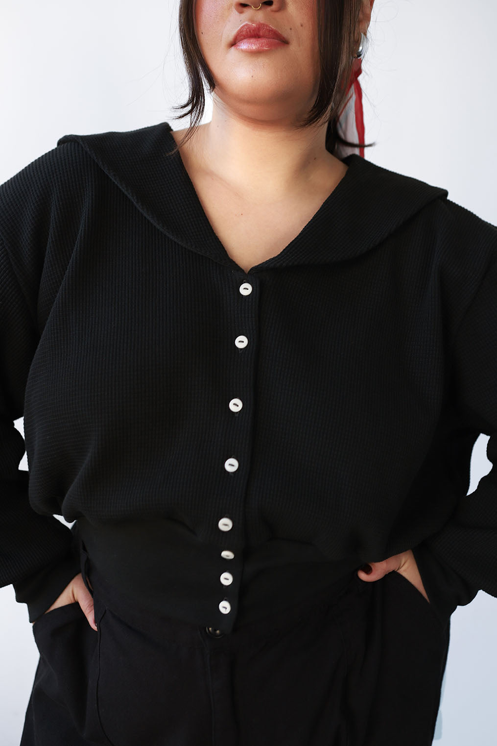 Waffle Sailor Cardigan