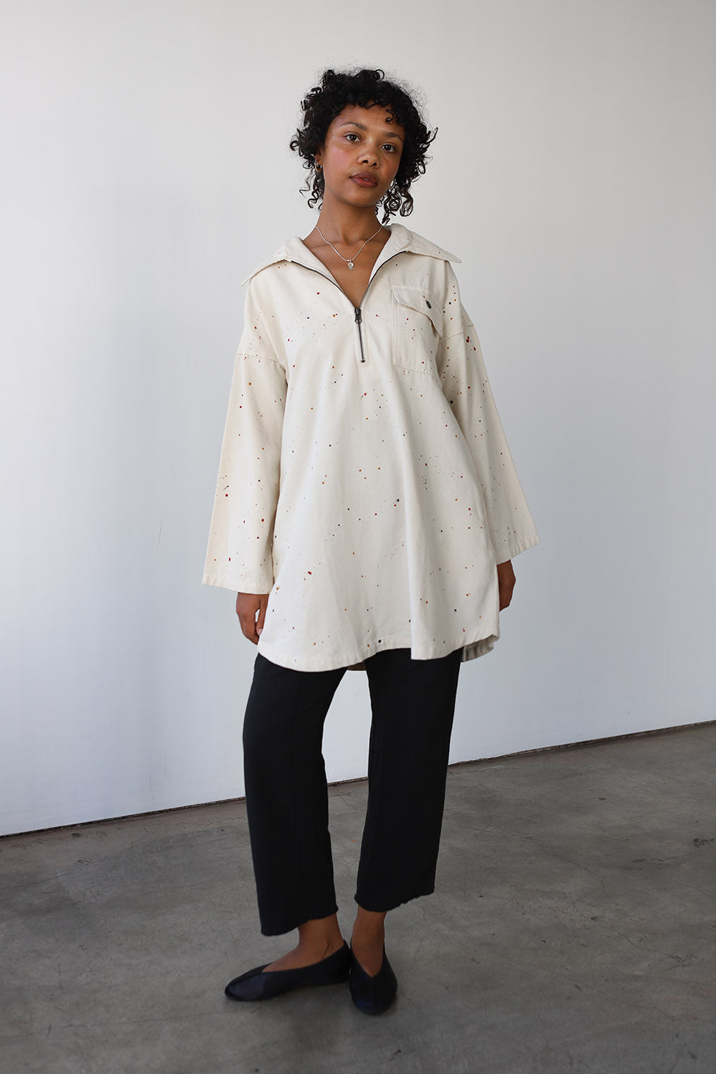 Noble Smock Dress in Splatter Print