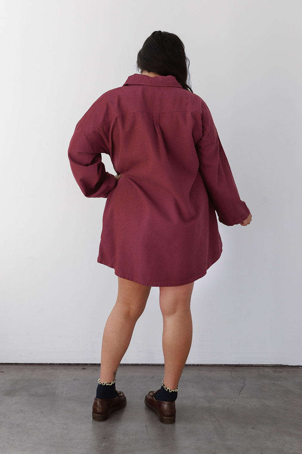 Noble Smock Dress in Bordeaux