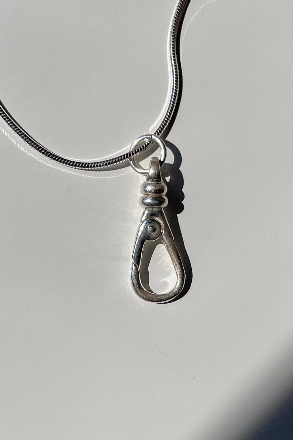 Sterling Silver Swivel Push Clip