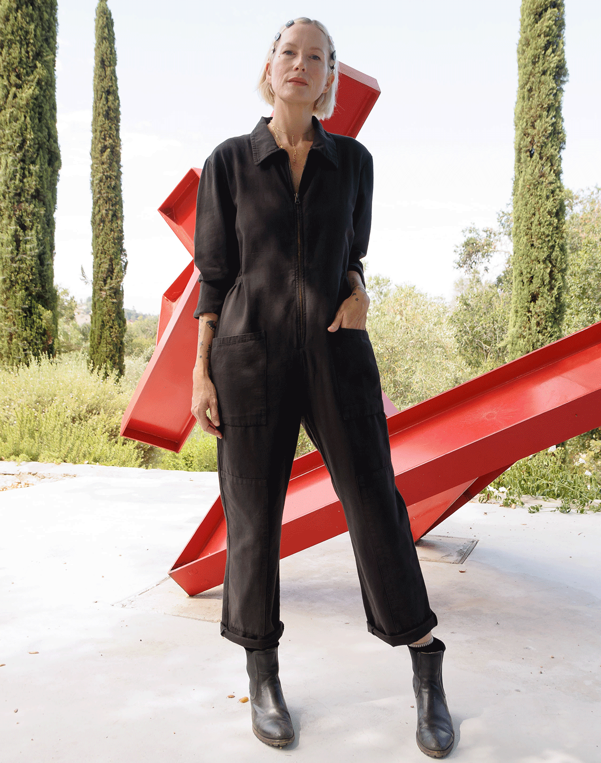 Noble Adult Long Sleeve Utility Suit in Ash L Utility Suit Jumpsuit by Noble 100 Certified Organic