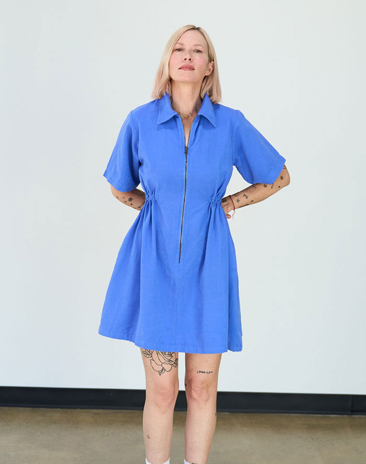 Noble Adult Utility Dress in French Blue