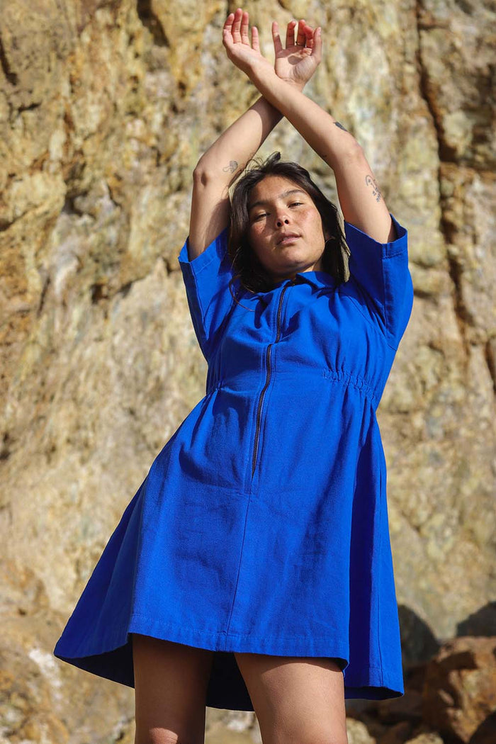 Noble Utility Dress in French Blue