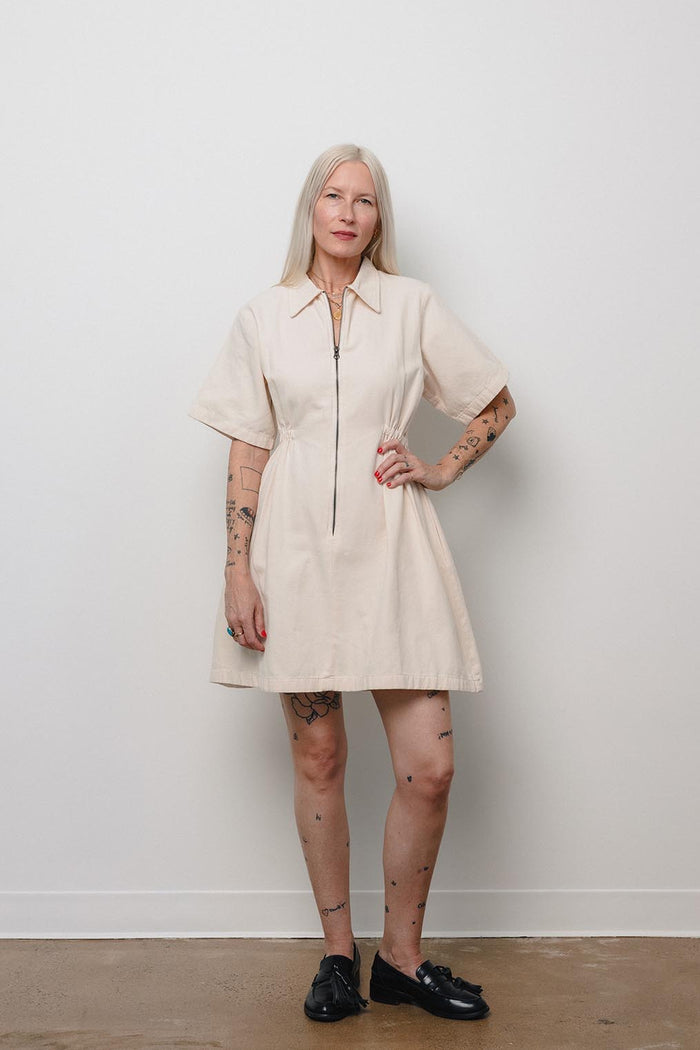 Noble Utility Dress in Oat Milk